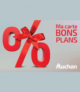 E-Carte Cadeau Auchan 100€ Valable jusqu'au 01/05/2025