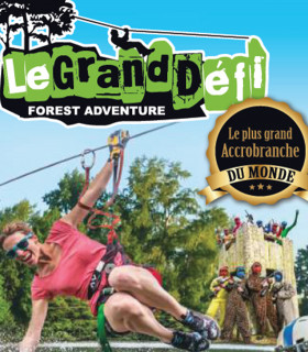 E-Billet 11 ans et plus PACK Double Aventure 2 activités LE GRAND DEFI