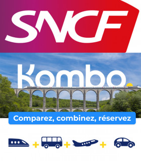 E-CARTE CADEAU KOMBO (trains, bus et avions) VALEUR 50 € jusqu'au 31/01/2026