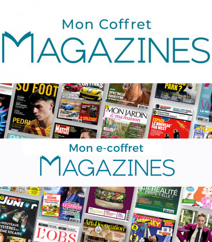 E-Carte Cadeau Valeur 39,90€ pour 1 abonnement MON E-COFFRET MAGAZINES jusqu'au 31/12/2026