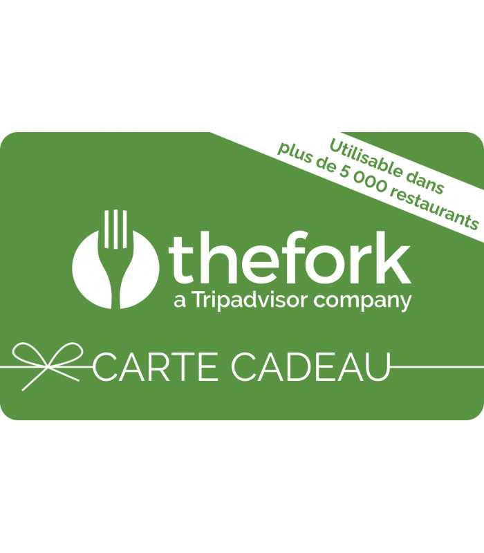 E-carte Cadeau TheFork 100€ Valable jusqu'au 04/06/2027