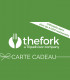 E-carte Cadeau TheFork 50€ Valable jusqu'au 12/11/2027