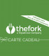E-carte Cadeau TheFork 50€ Valable jusqu'au 21/11/2025