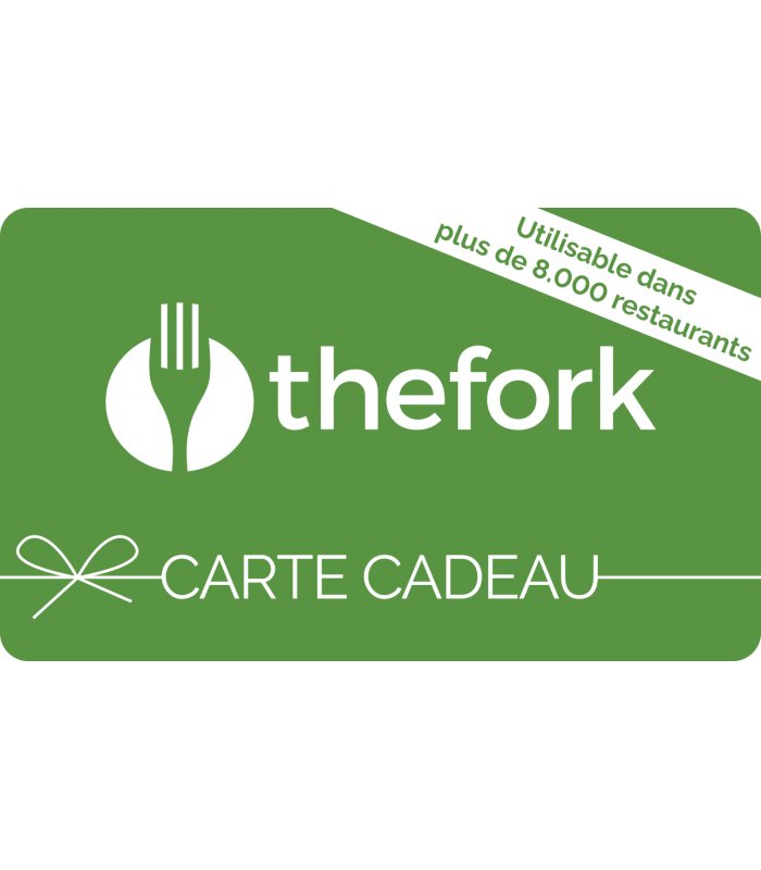 E-carte Cadeau TheFork 25€ Valable jusqu'au 05/11/2027