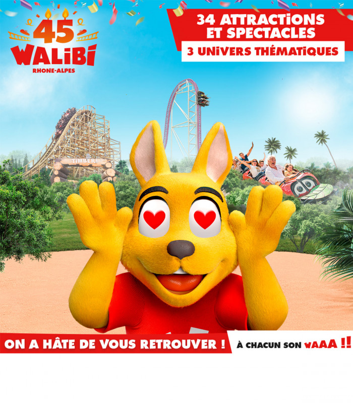 E-BILLET 1 Jour Visite du 18/10/2025 au 11/11/2025 WALIBI RHONE ALPES