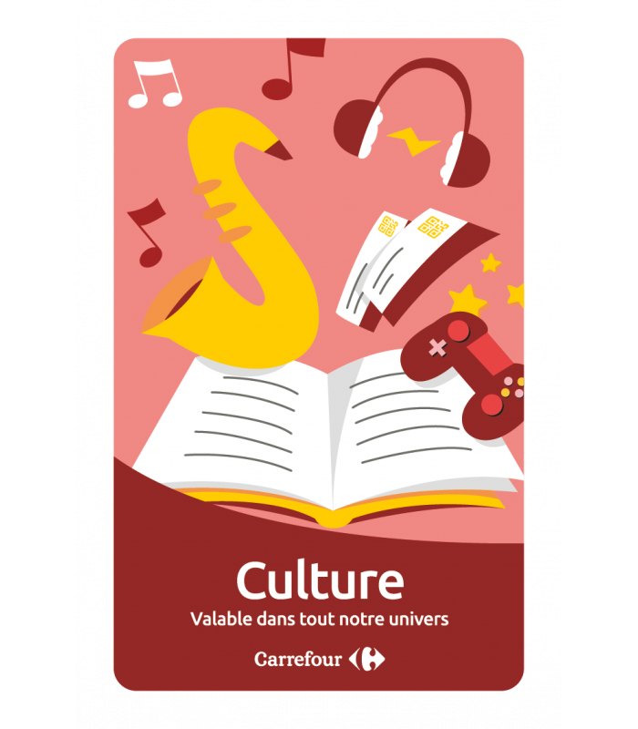 E-Carte Cadeau Carrefour Culture Valable jusqu'au 17/04/2027