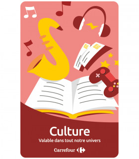 E-Carte Cadeau Carrefour Culture Valable jusqu'au 02/05/2026