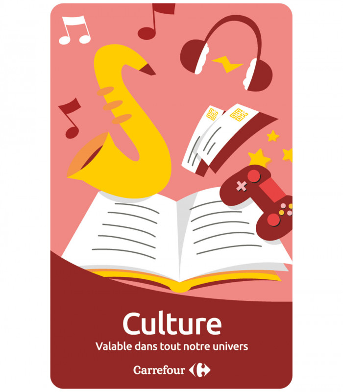 E-Carte Cadeau Carrefour Culture Valable jusqu'au 01/05/2027