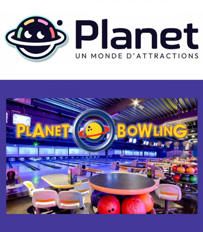 E-billet 1 partie 7 jours / 7 au PLANET BOWLING Lomme