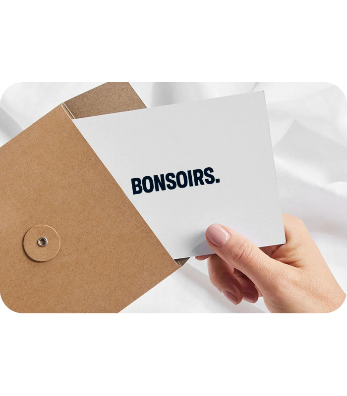 E-carte Cadeau Bonsoirs - 100€ Valable jusqu'au 06/05/2027