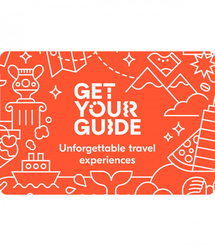 E-carte cadeau GetYourGuide 50 € Valable jusqu'au 27/04/2029