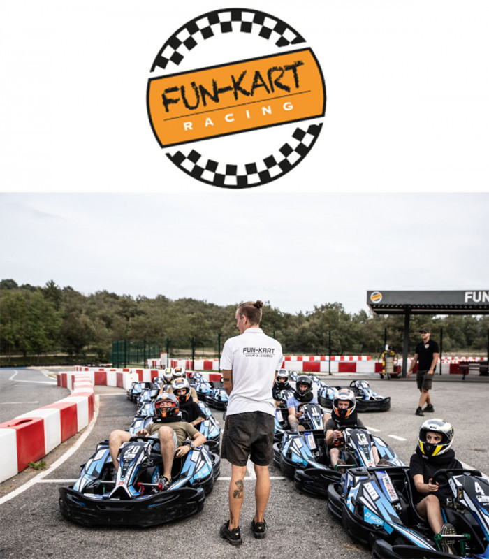 E-billet Kart 13 CV, session de 15min sur circuit de 1200m à FUN KART