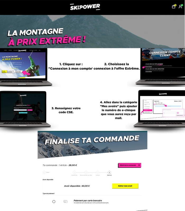 E-chèque Skipower Valeur 10€ Valable jusqu’au 31/05/2026