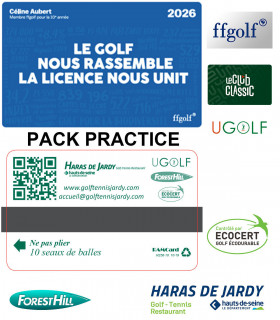 PACK Licence FFGOLF 2026 + CARTE CLASSIC LECLUB + 1 GREEN FEE 7/7