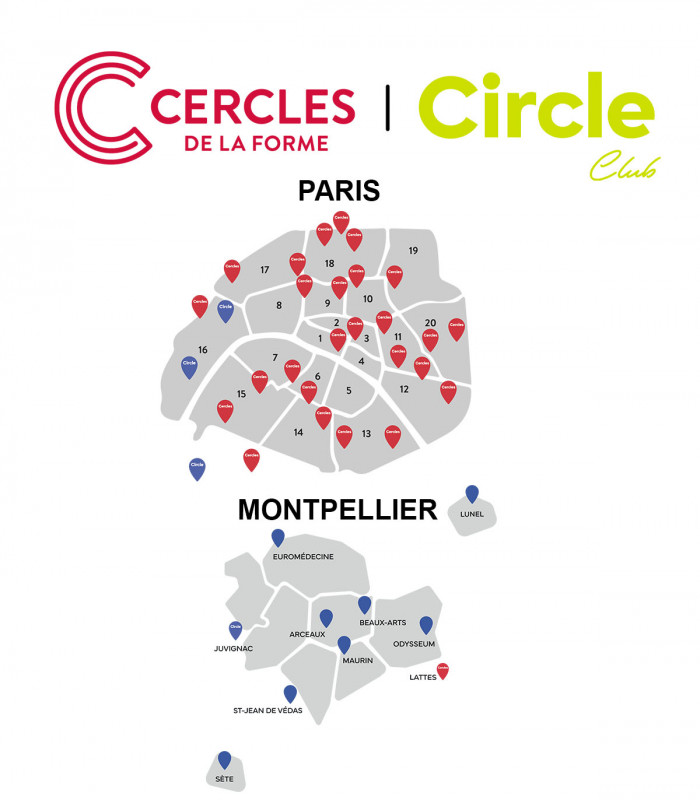 FORMULE CERCLE 1 AN AU COMPTANT (ABONNEMENT CERCLES  DE LA FORME ET CIRCLE CLUBS)