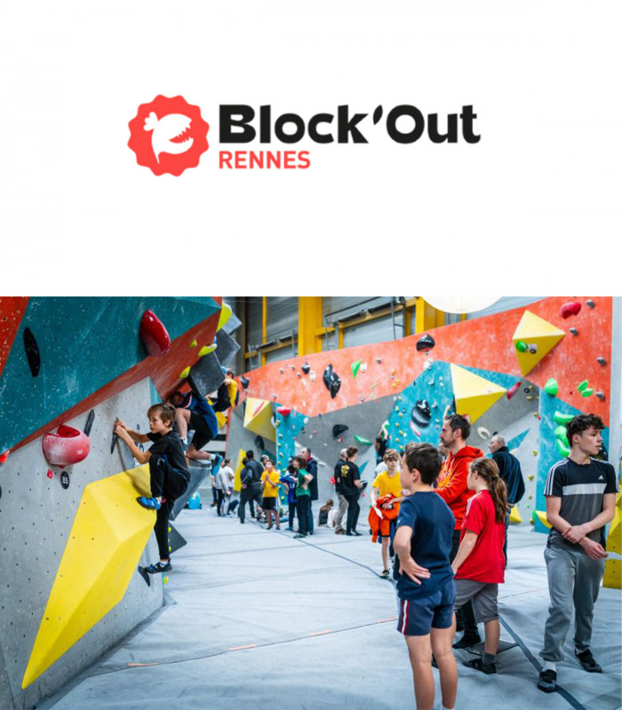 E-billet 1 Séance Libre d'Escalade BLOCK'OUT Rennes Tarif Unique