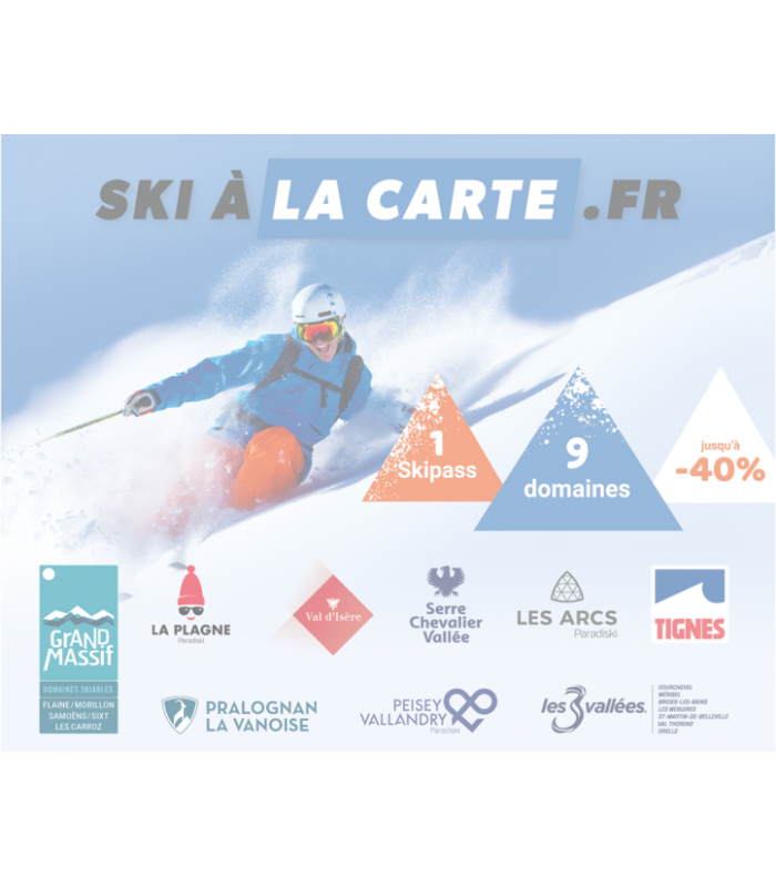 E-carte Cardeau Ski à la Carte Valeur 50€ Valable jusqu’au 30/09/2026